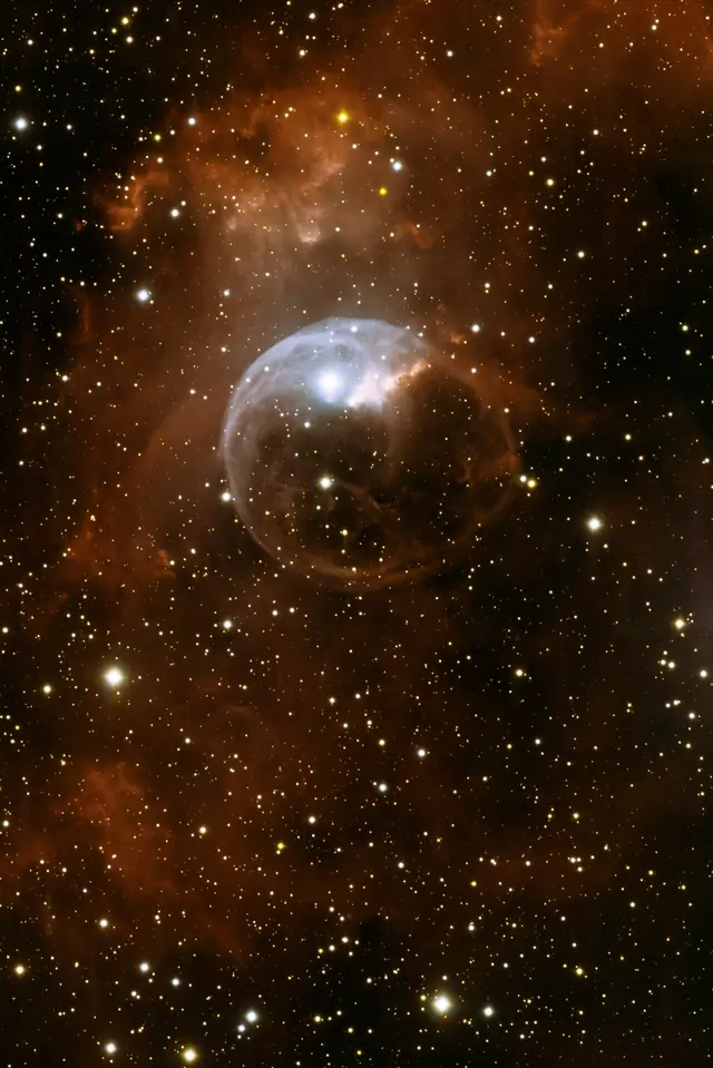 Bubble Nebula (NGC 7635), photographed