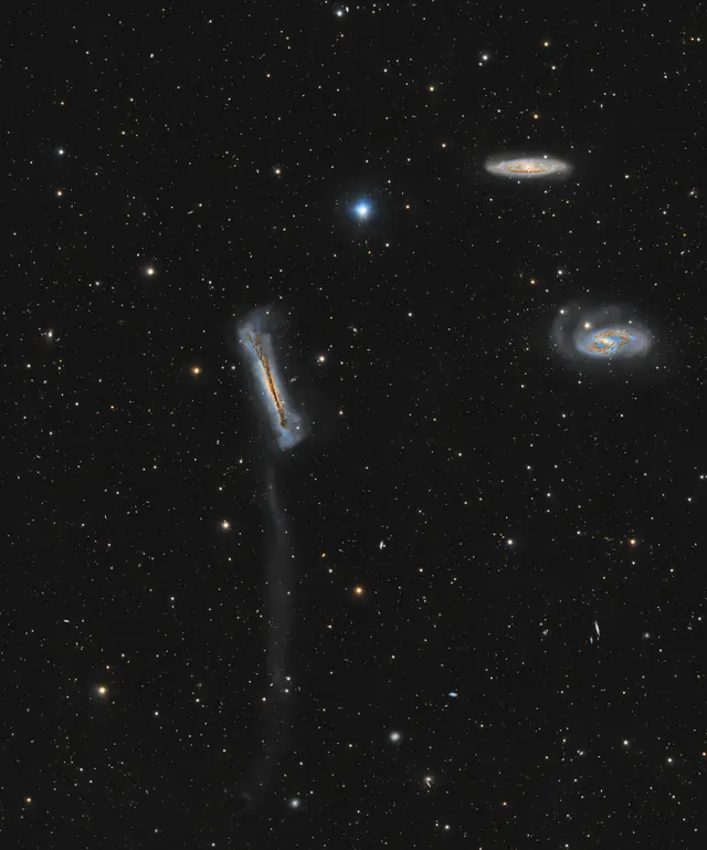 Leo Triplet (M65, M66, NGC 3628), photographed