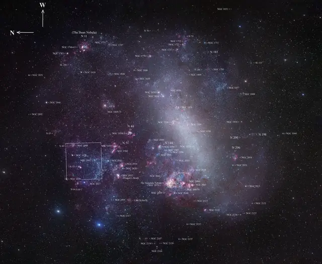 Large Magellanic Cloud (LMC), photographed