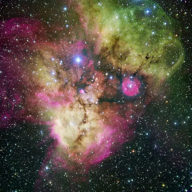 NGC 2467 (Nebula and Cluster), photographed