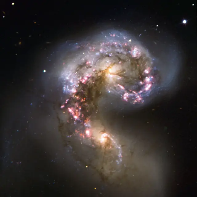 Antennae Galaxies (NGC 4038 and NGC 4039), photographed